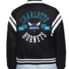 Shop Charlotte Hornets Printed Logo Varsity Satin Jacket