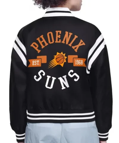 Phoenix Suns Printed Logo Varsity Satin Jacket