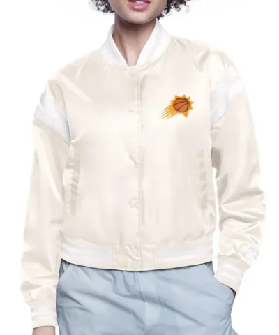 Printed Logo Phoenix Suns Varsity Full-Snap Jacket