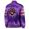 Toronto Raptors Purple Full-Zip Satin Jacket