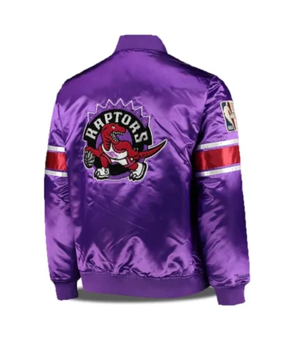Toronto Raptors Purple Full-Zip Satin Jacket