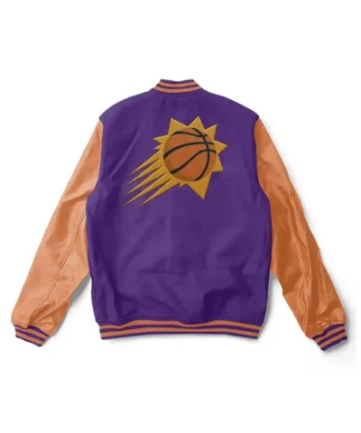 Phoenix Suns Purple and Orange Varsity Jacket