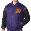 Starter The Enforcer Phoenix Suns Purple and Full-Snap Satin Jacket