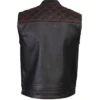 Men’s Quilted Two Tone Leather Vest