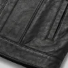 Ranger Club Style Leather Biker Black Vest For Mens