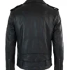 Real Leather Black Biker Motorcycle Mens Jacket