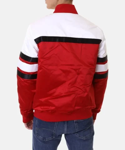 RedWhite Special Script Chicago Heavyweight Satin Jacket