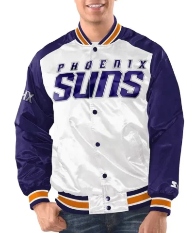 Shop Phoenix Suns Renegade Varsity Satin Jacket
