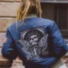 Leon Blue Bomber Jacket