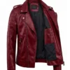 Richard Slim Fit Biker Jacket For Mens Front