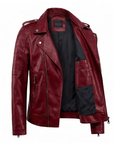 Richard Slim Fit Biker Jacket For Mens Front