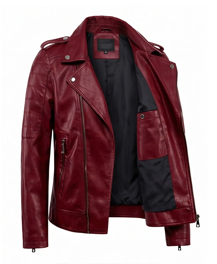 Richard Slim Fit Biker Jacket For Mens Front