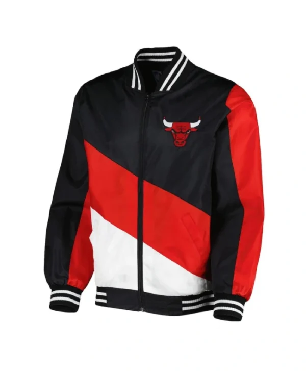 Chicago Bulls Ripstop Full-Zip Nylon RedBlack Jacket
