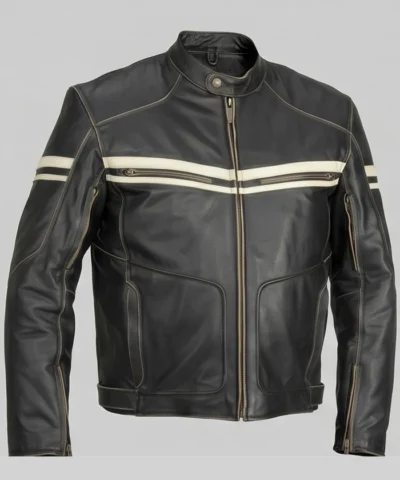 River Road Hoodlum Vintage Leather Jacket Front View