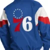 Philadelphia 76ers Yard Line Royal Full-Zip Jacket