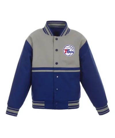 RoyalGray Philadelphia 76ers Youth Jacket