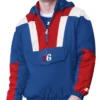 Philadelphia 76ers Charger Pullover Half-Zip RoyalRed Jacket
