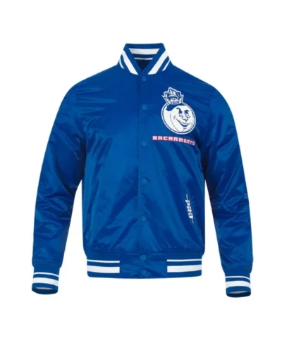 Shop Sacramento Kings 202425 City Edition Chenille Full-Snap Satin Blue Jacket