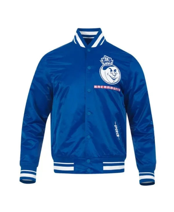 Shop Sacramento Kings 202425 City Edition Chenille Full-Snap Satin Blue Jacket