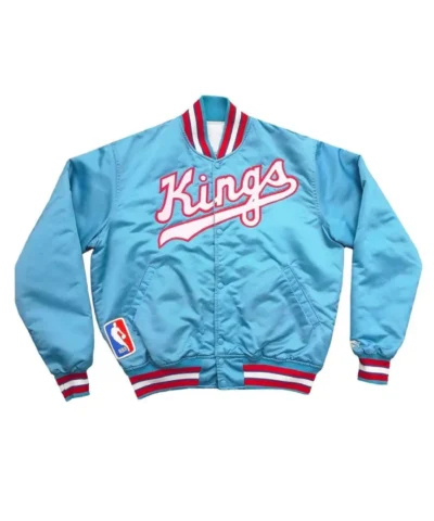 80’s Sacramento Kings Bomber Full-Snap Satin Mint Jacket