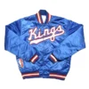 90’s Sacramento Kings Full-Snap Satin Royal Jacket