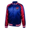 Shop Sacramento Kings Full-Snap Satin Blue and Red Jacket