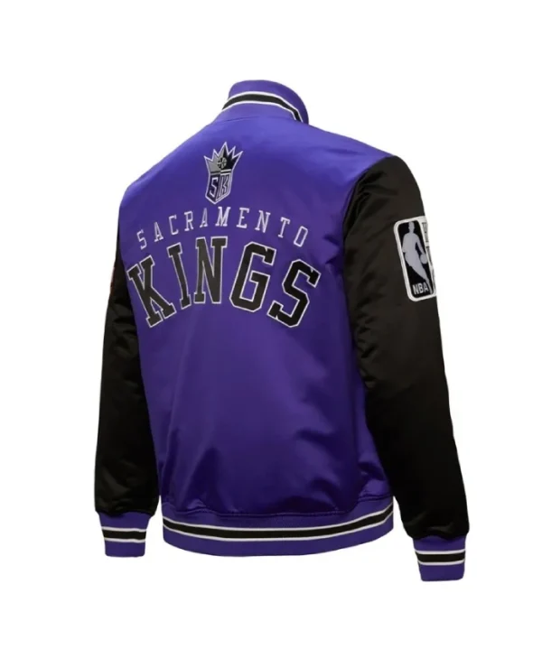 Sacramento Kings Primetime Full-Snap Satin Purple and Black Jacket