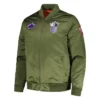 Shop Sacramento Kings Bomber Full-Zip Satin Green Jacket
