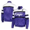 Sacramento Kings Hardwood Classics Script Satin Full-Snap Jacket