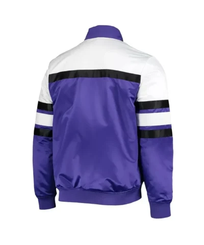 Sacramento Kings Hardwood Classics Script Purple Satin Jacket