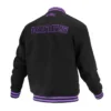 Sacramento Kings Logoman Shadow Black Varsity Jacket