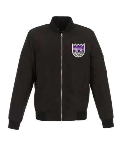 Sacramento Kings Lightweight Nylon Full-Zip Bomber Jacket