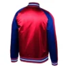 Sacramento Kings Colorblock Red and Blue Satin Jacket