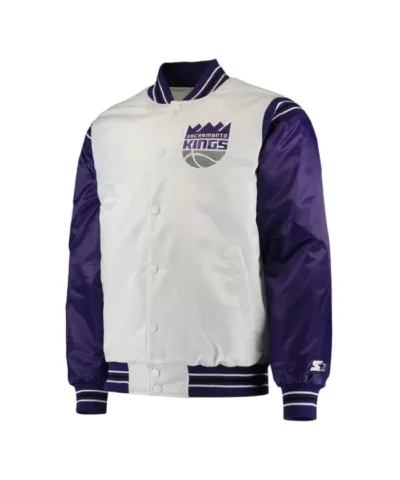 Shop Sacramento Kings Renegade Varsity Full-Snap Satin Jacket