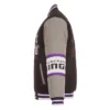 Sacramento Kings Full-Zip Varsity Wool Black and Gray Jacket
