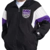 Black Sacramento Kings Yard Line Nylon Jacket