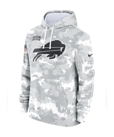 2024 Buffalo Bills Arctic Camo Salute to Service Hoodie