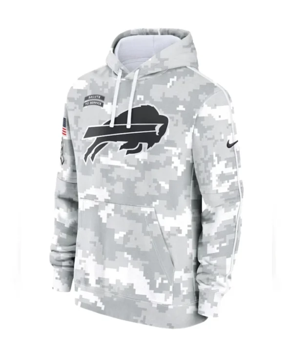 2024 Buffalo Bills Arctic Camo Salute to Service Hoodie