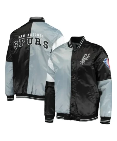 San Antonio Spurs 75th Anniversary Leader Color Block Full-Snap Jacket