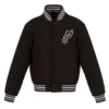 EmbroideredEmbroidered San Antonio Spurs Varsity Black Wool Jacket San Spurs Varsity Black Wool Jacket