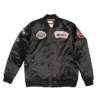 San Antonio Spurs Flight Black Bomber Satin Full-Zip Jacket