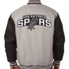 San Antonio Spurs Varsity Black and Grey Jacket