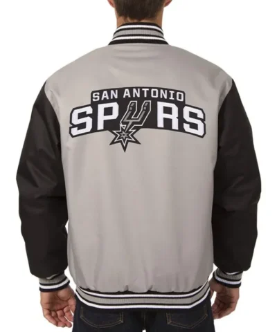 San Antonio Spurs Varsity Black and Grey Jacket