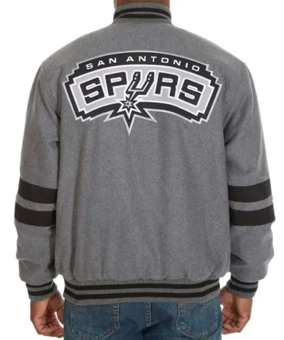 San Antonio Spurs Varsity Gray Wool Jacket