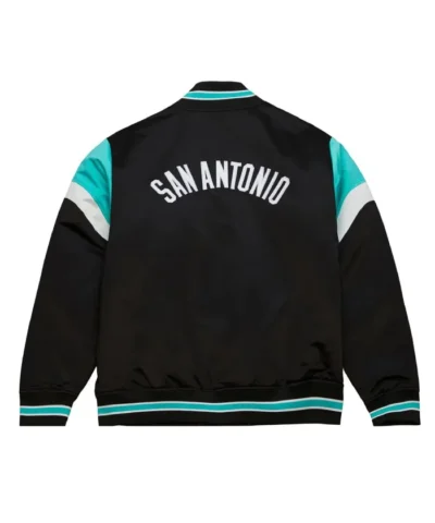 San Antonio Spurs Heavyweight Black Satin Jacket