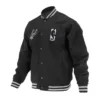 Black San Antonio Spurs Logoman Shadow Full-Snap Wool Jacket