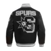 San Antonio Spurs Mashup Classic Rib Black Varsity Jacket