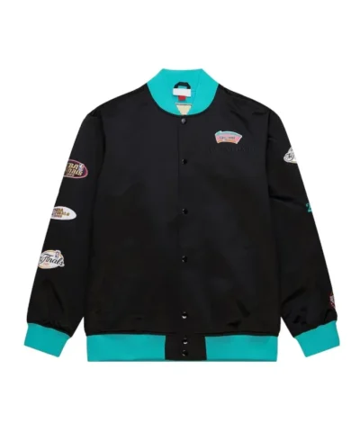 San Antonio Spurs 3.0 Lightweight Full-Snap Satin Black Jacket