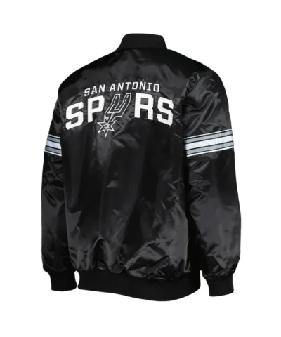 Pick & Roll San Antonio Spurs Black Satin Jacket