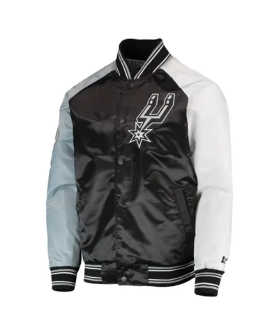 Reliever San Antonio Spurs Varsity Full-Snap Satin Jacket